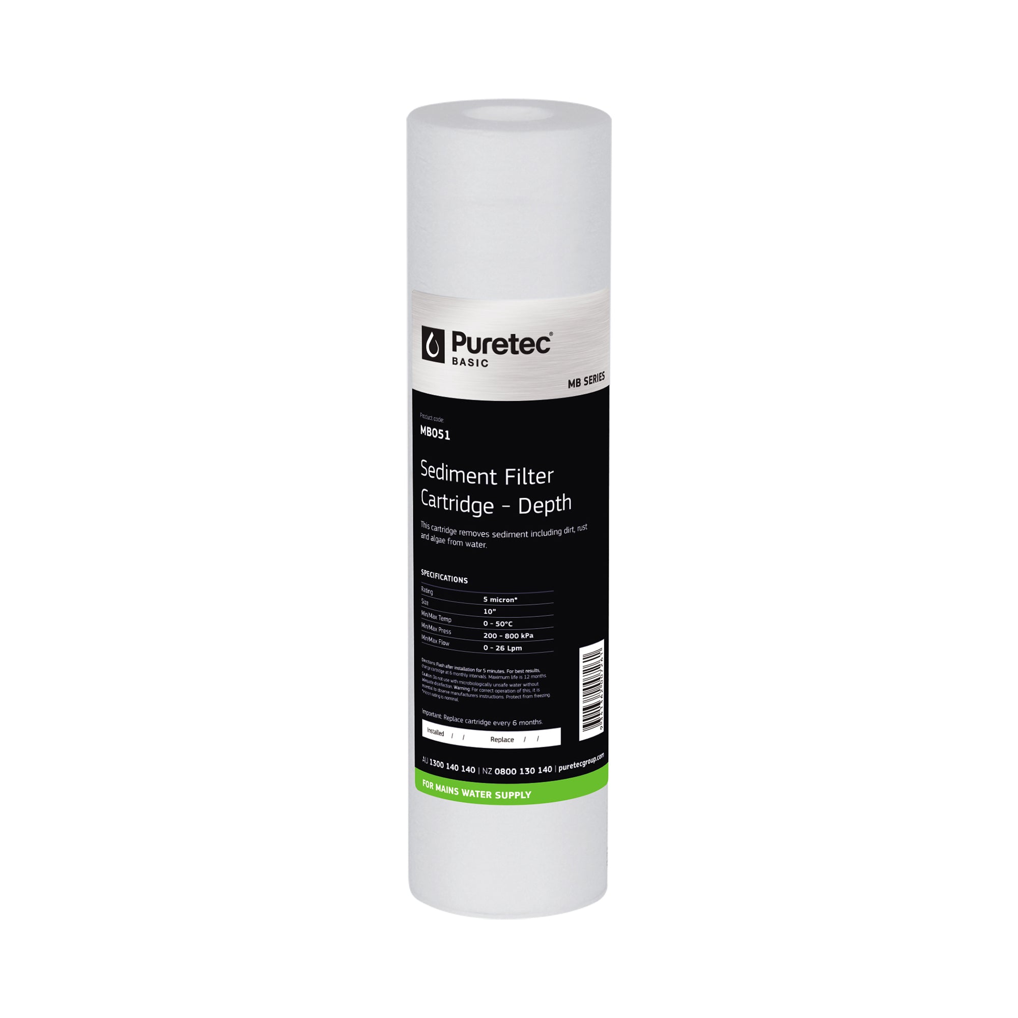 10 inch Polyspun water filter cartridge