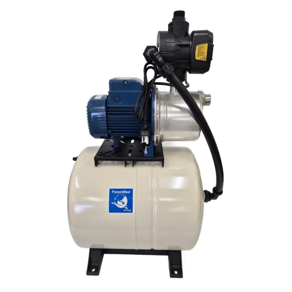 Left side view of Allflow AJP1A/2A-60 pump with 60L pressure tank