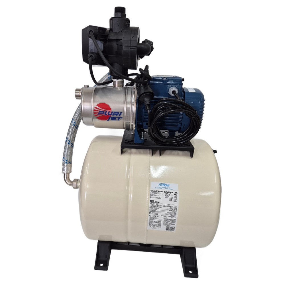 Right side view of Allflow AJP4100 Jet Pump with 60L pressure tank