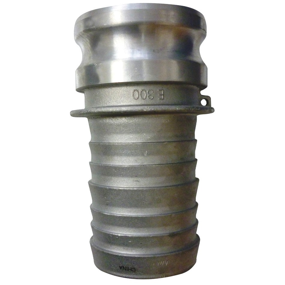 Aluminium male coupling to hosetail E type camlock fitting