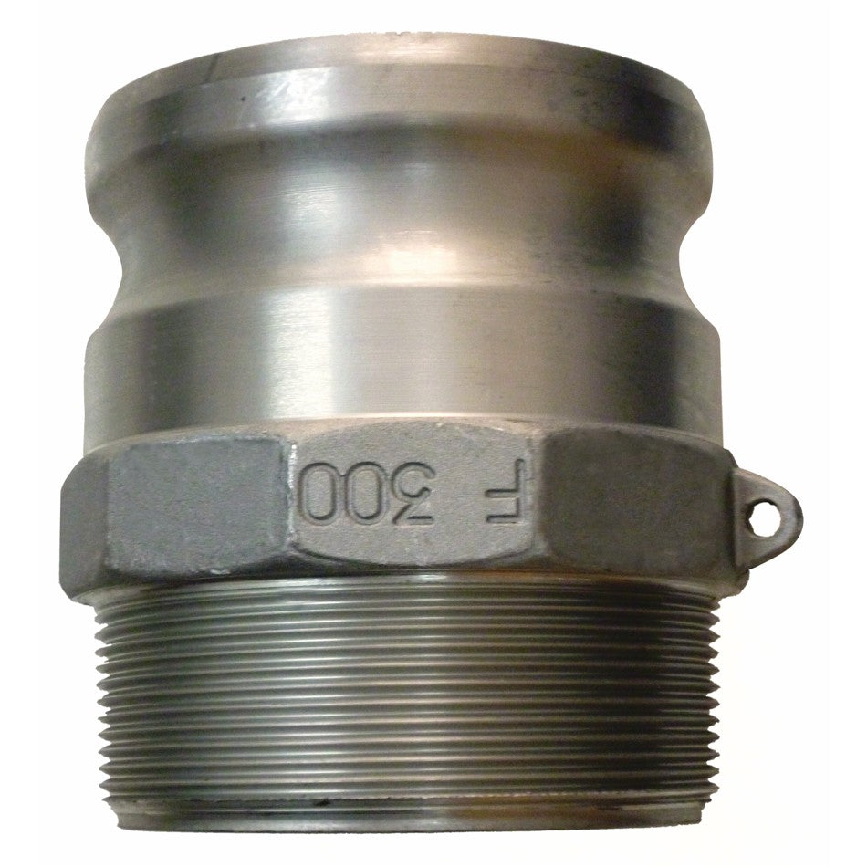 Aluminium male coupling to male BSP thread F type camlock fitting