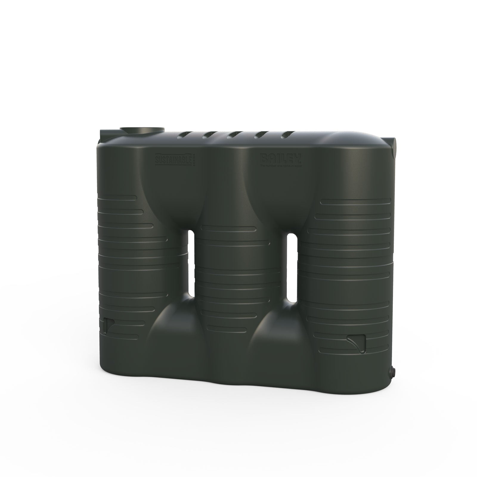 Black 2000L Slimline Water Tank