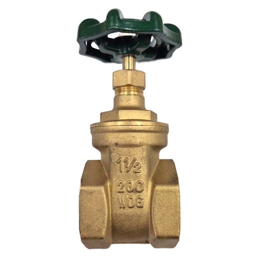 Front view of Brass Gate Valve
