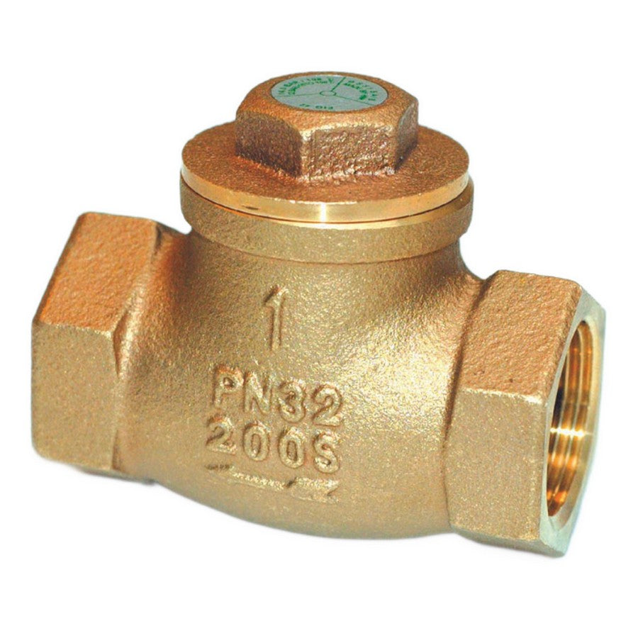 Brass swing check valve with BSP threads