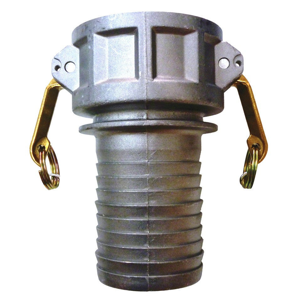 Aluminium female coupling to hosetail C type camlock fitting