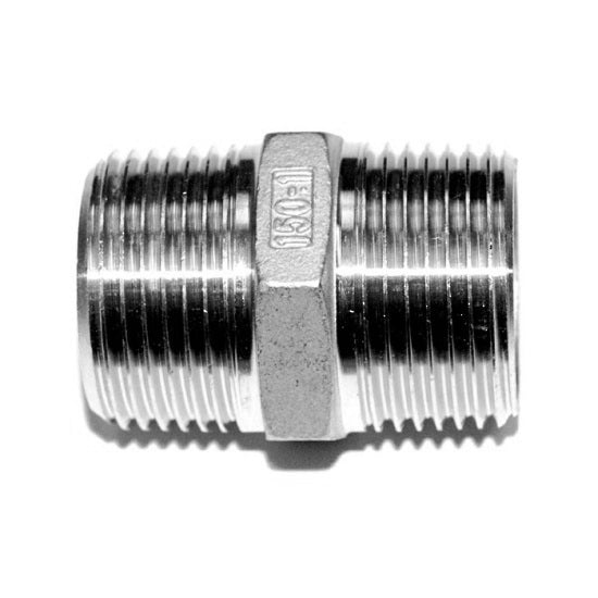 Aluminium hex nipple fitting