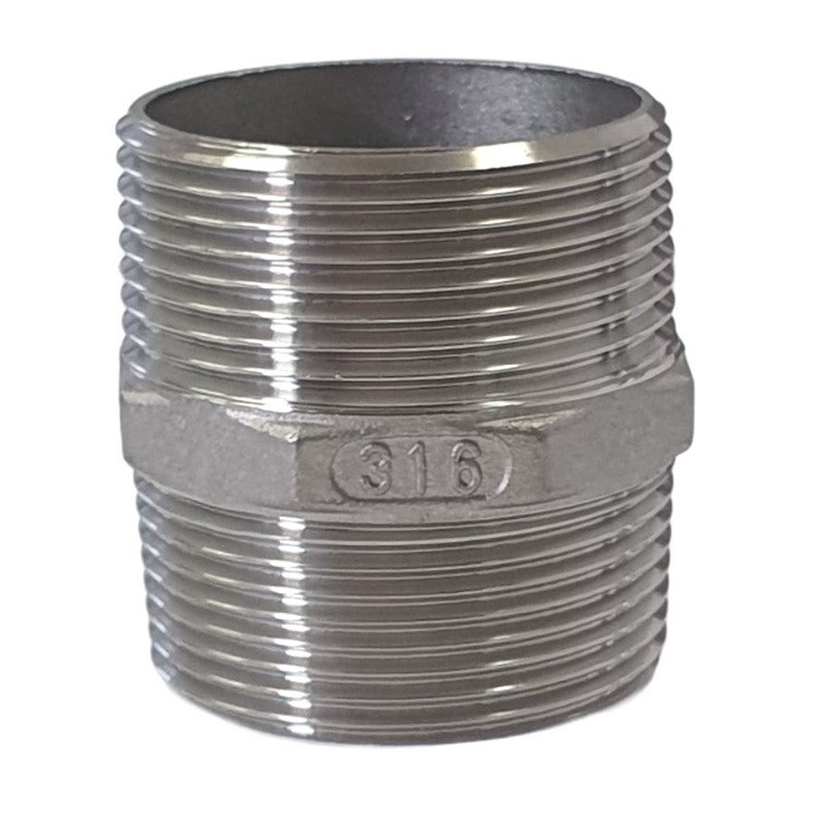 Stainless steel hex nipple fitting