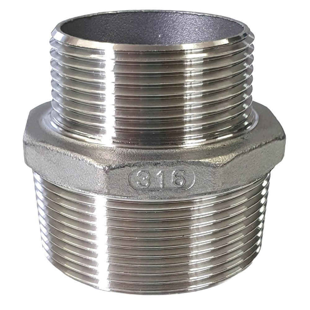Stainless steel hex nipple fitting