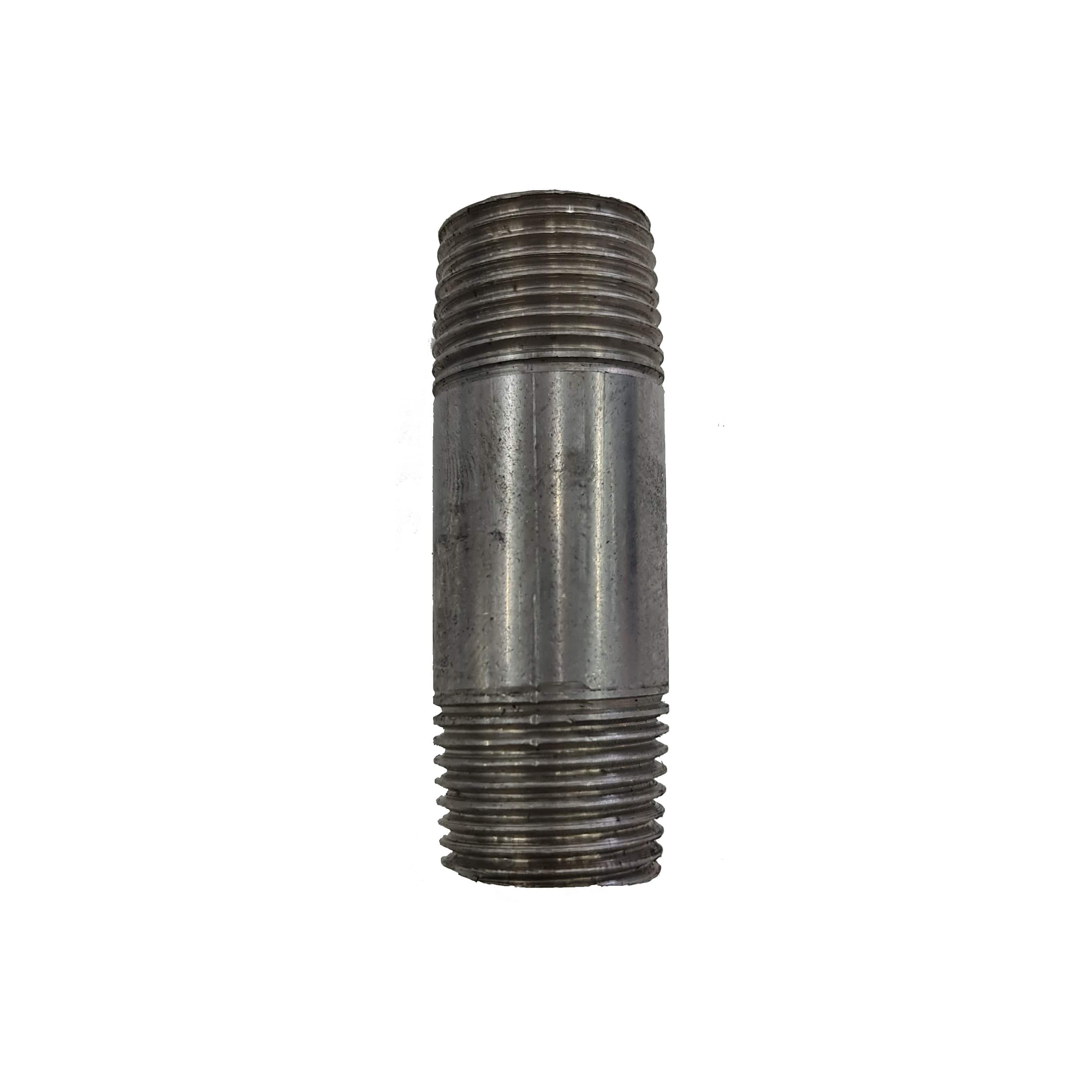 Black steel barrel nipple fitting