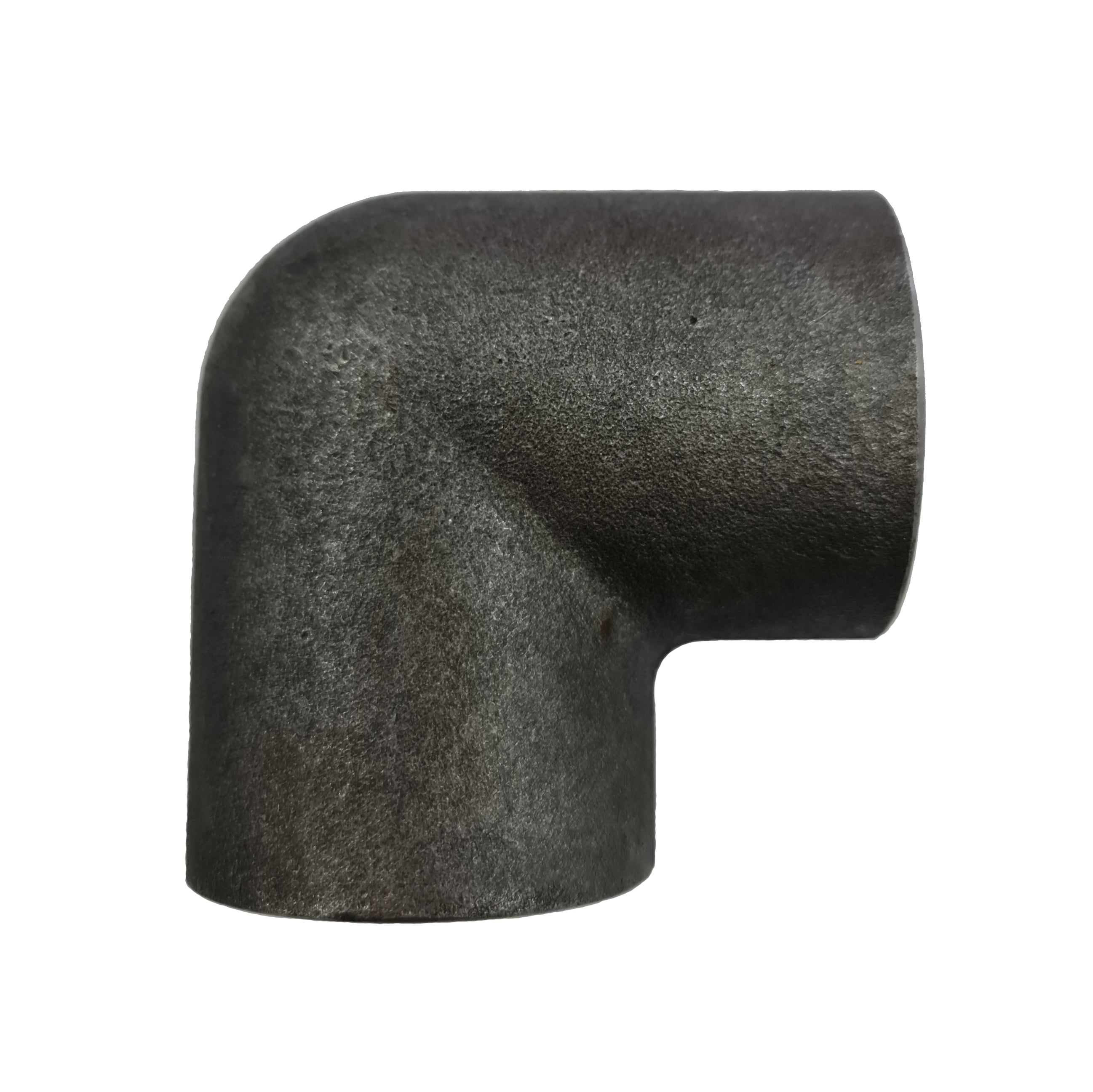 Black carbon steel female threaded 90 degree elbow fitting