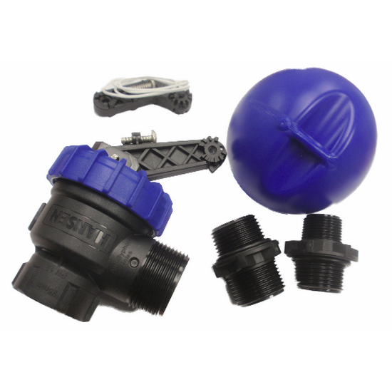 Blue Hansen ball float and associated fittings required for assembly