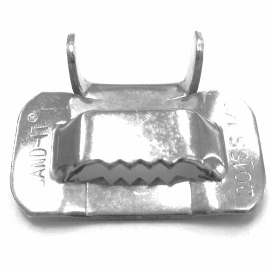 Stainless steel band-it buckle fitting