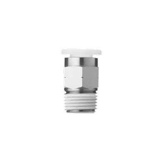 Male nylon hose connector fitting