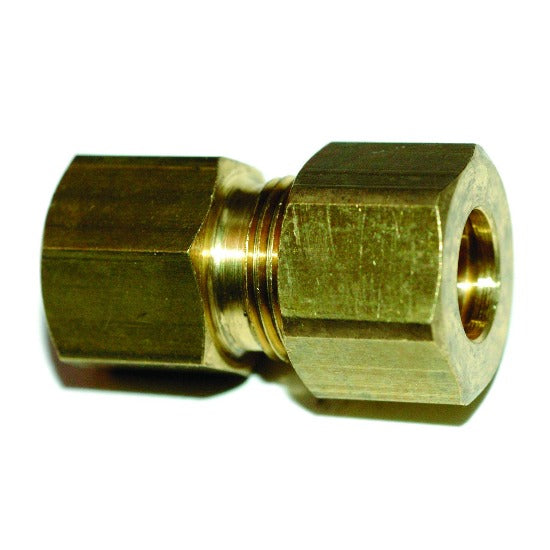 Brass female compression union fitting