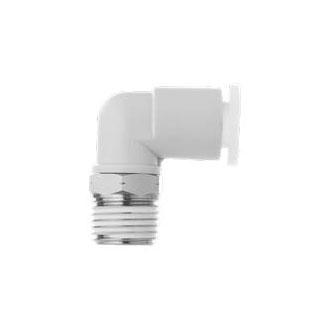 Reinforced nylon 90 degree male pushfit elbow fitting