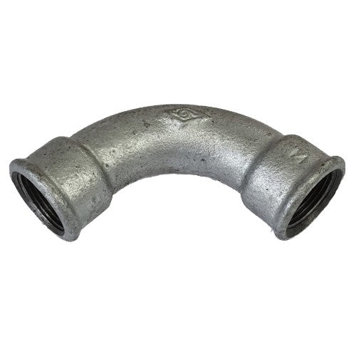 Galvanised female to female threaded bend fitting