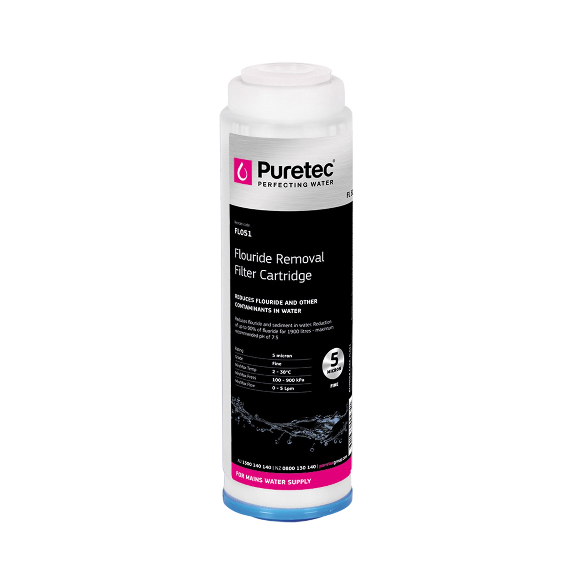 Fluoride Removal water filter cartridge