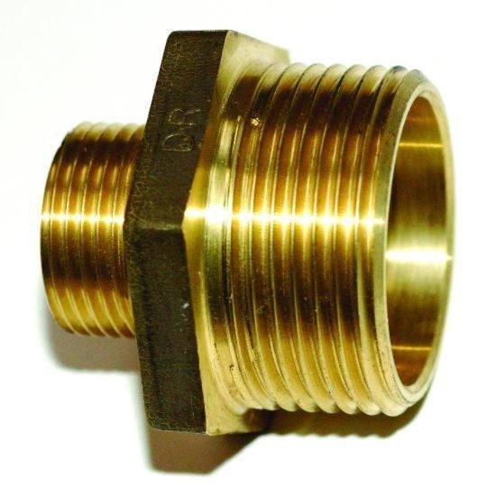 Brass crox reducing hex nipple fitting