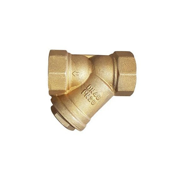 Brass Y strainer fitting with screen