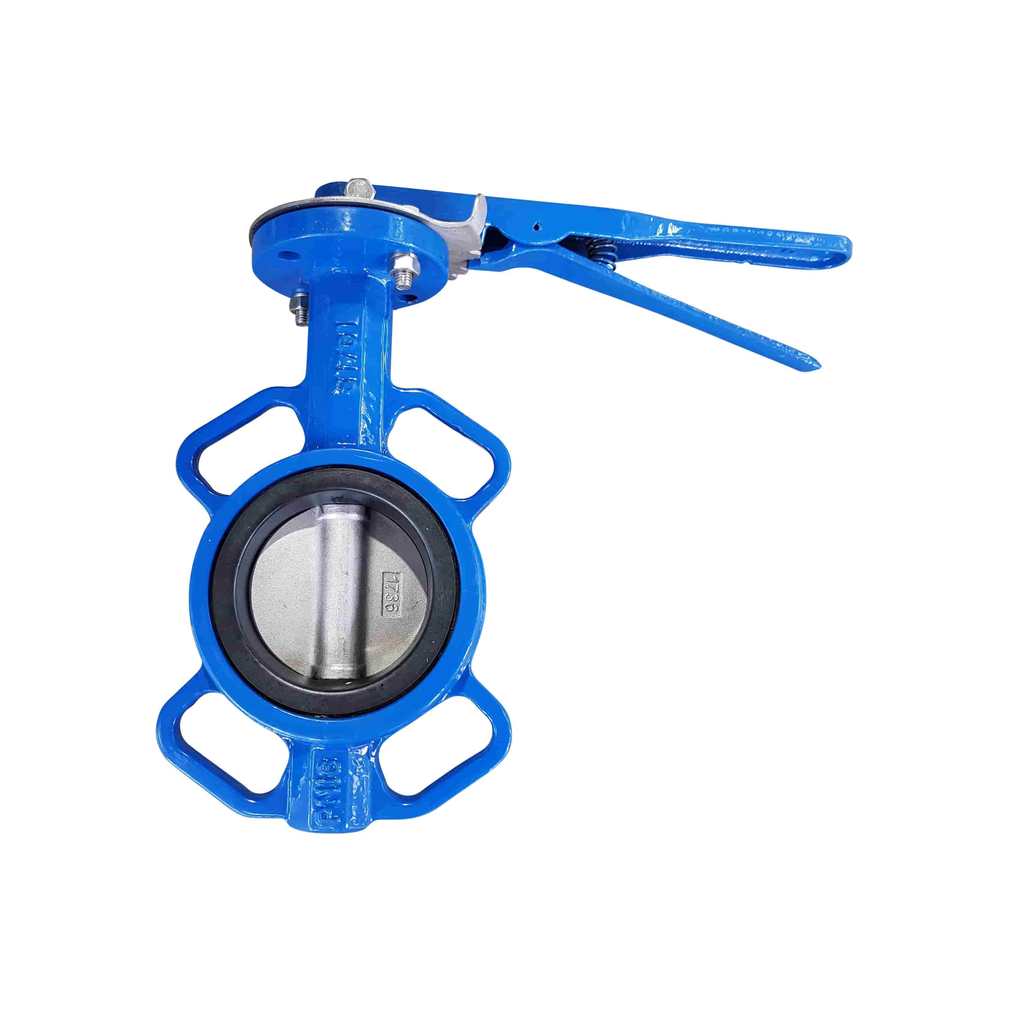 Cast iron wafer butterfly valve with stainless steel disc