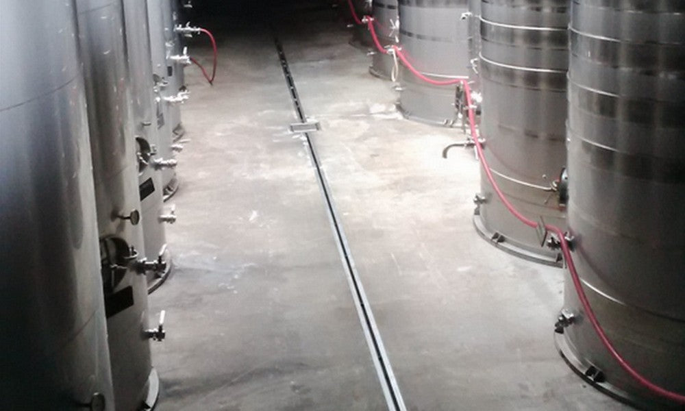 Wine vats in a wine cellar