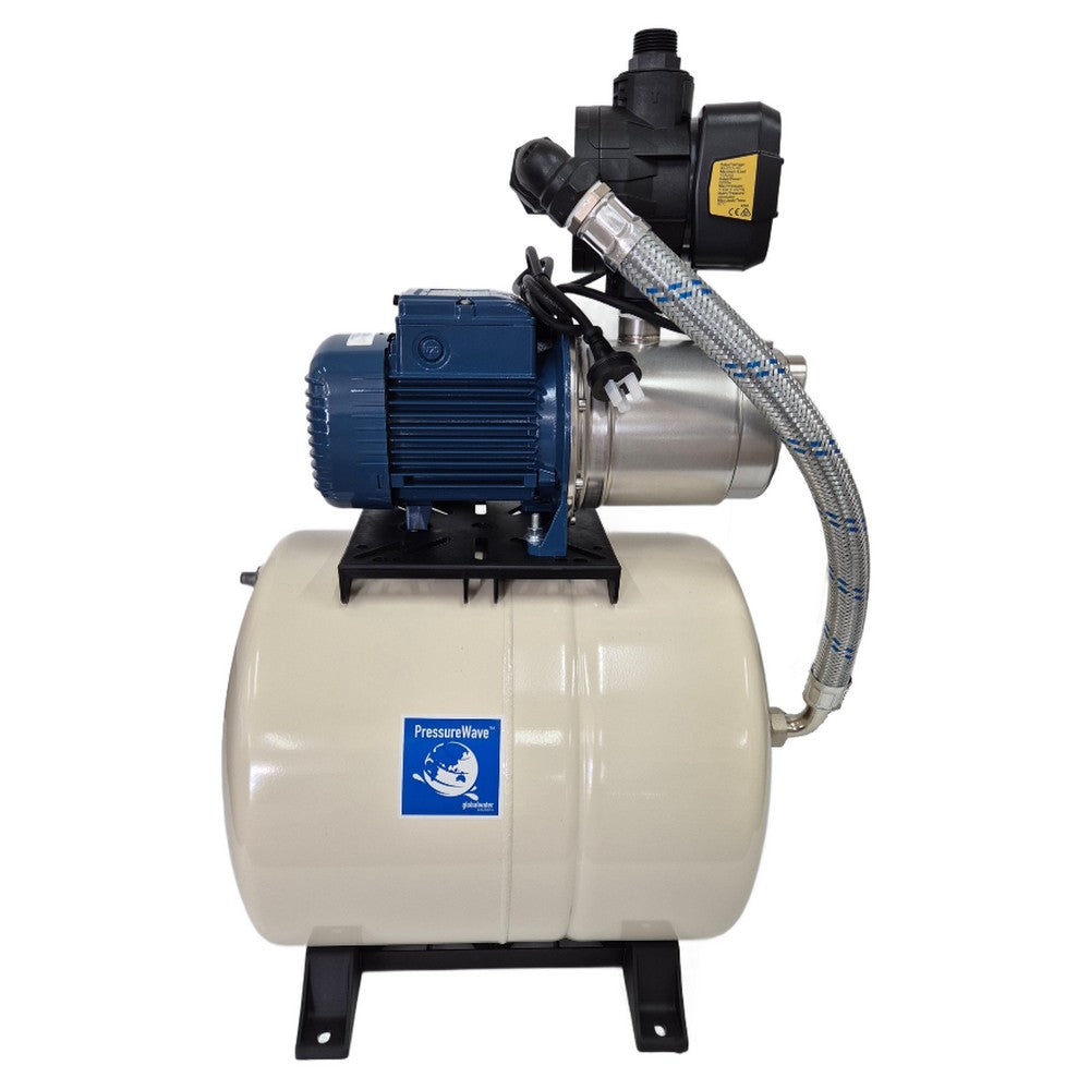 Left side view of Allflow AJP4100 Jet Pump with 60L pressure tank