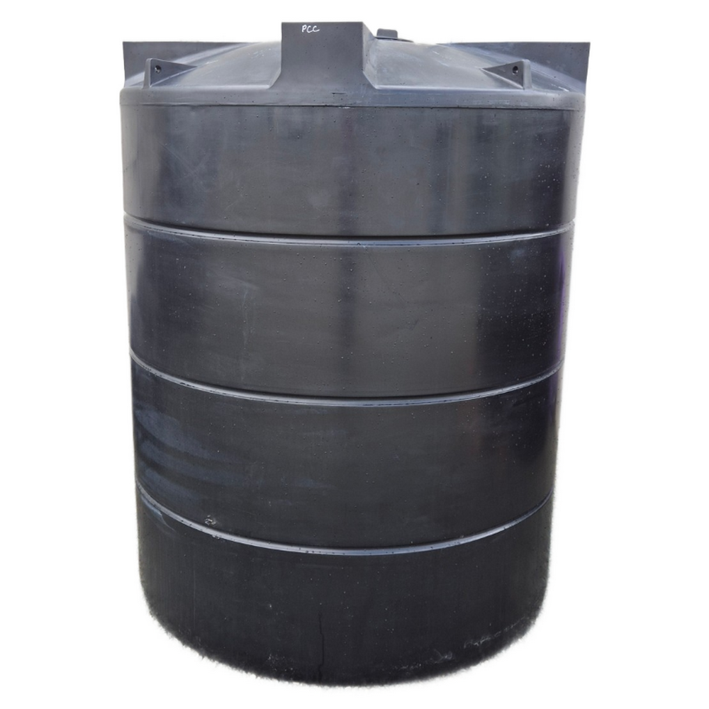 Front view of plastic 2100L blackwater holding tank