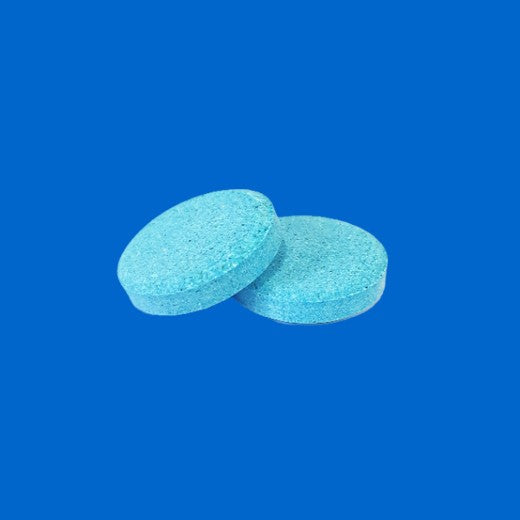 Septic tank Fizzytabs on blue background