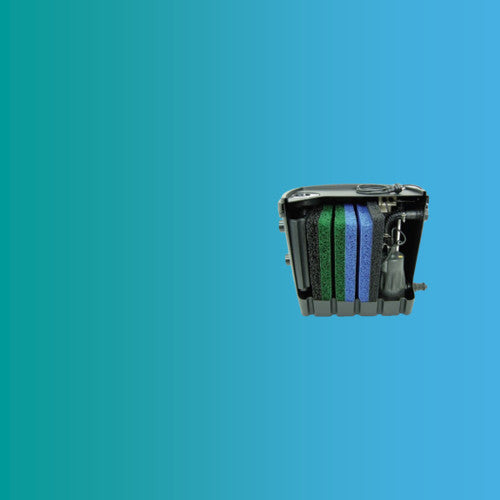 WaterMate Greywater Recycling unit on green-blue gradient background