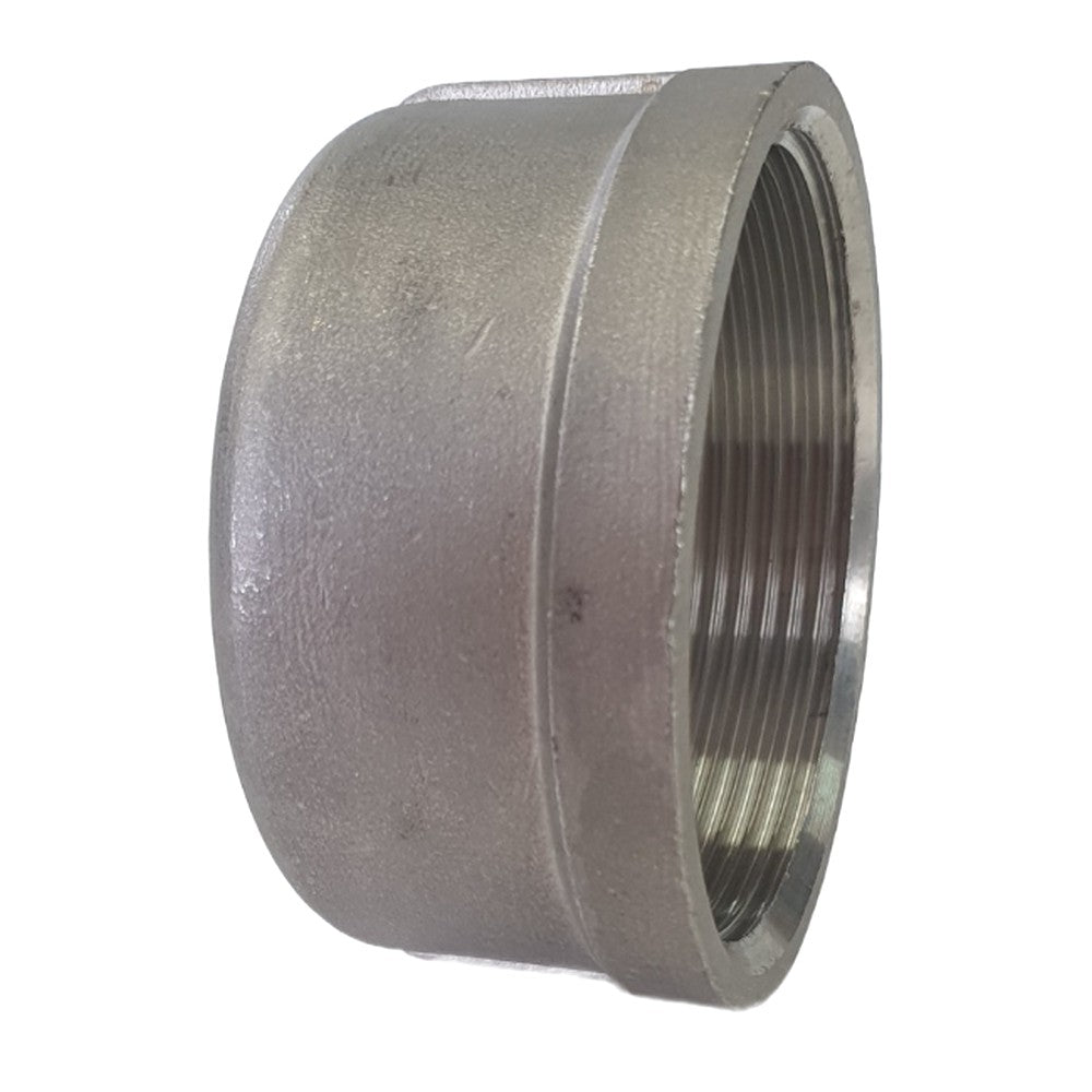 Stainless steel cap fitting with BSP thread