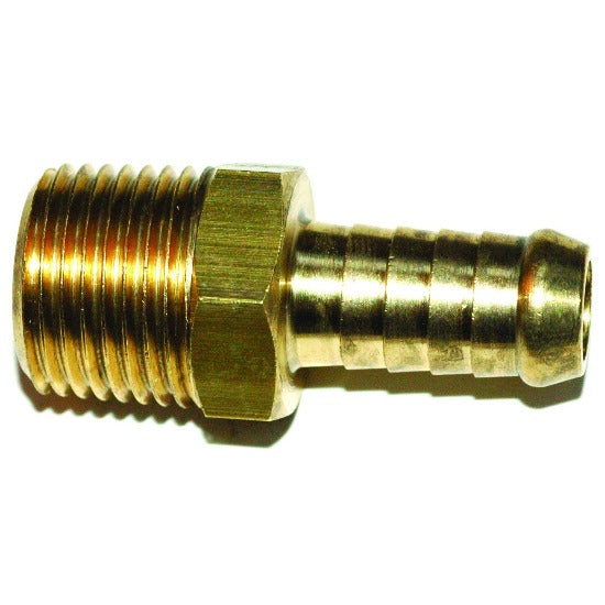 Super Crown Brass Straight Hose Joiner Barbed Connector – 1/4 Inch For Air, Fuel, Water, Pipe, Gas Tubing