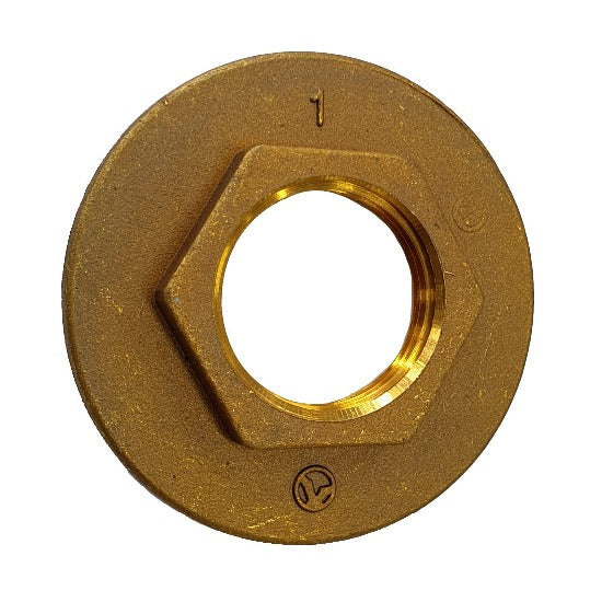 Brass crox wide flanged back nut fitting