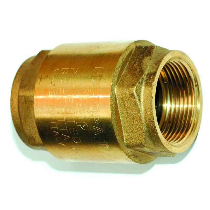Brass spring check valve with BSP threads