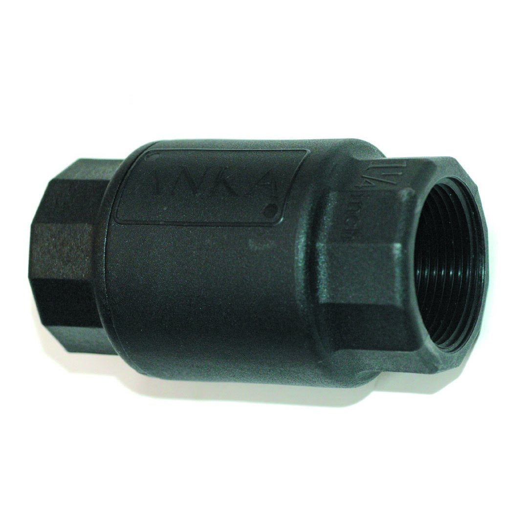 Glass reinforced nylon spring check valve with BSP threads