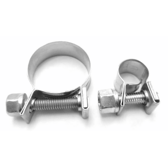 Stainless steel fuel line clamp fitting