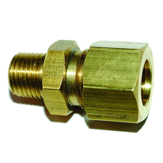Brass male compression union fitting