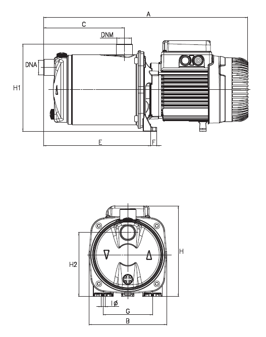 DAB Euroinox 40/80 pump schematic diagram
