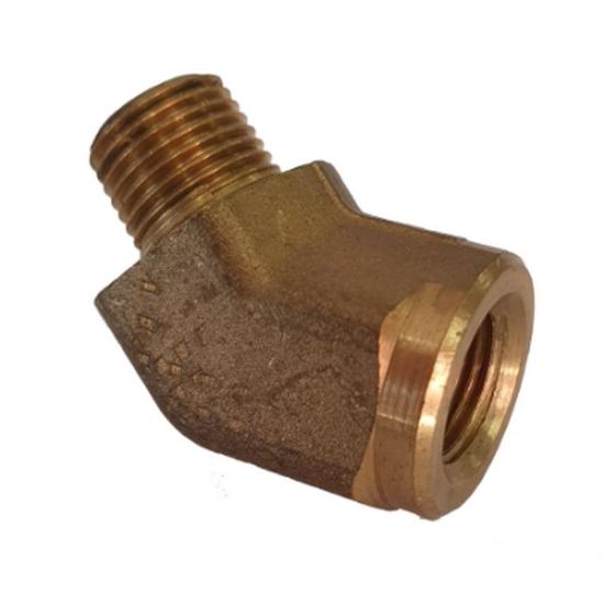 Brass male female 45 degree elbow fitting
