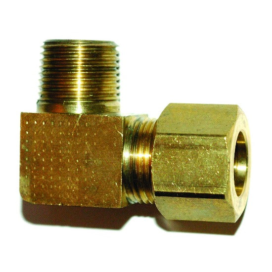 Brass male compression elbow fitting