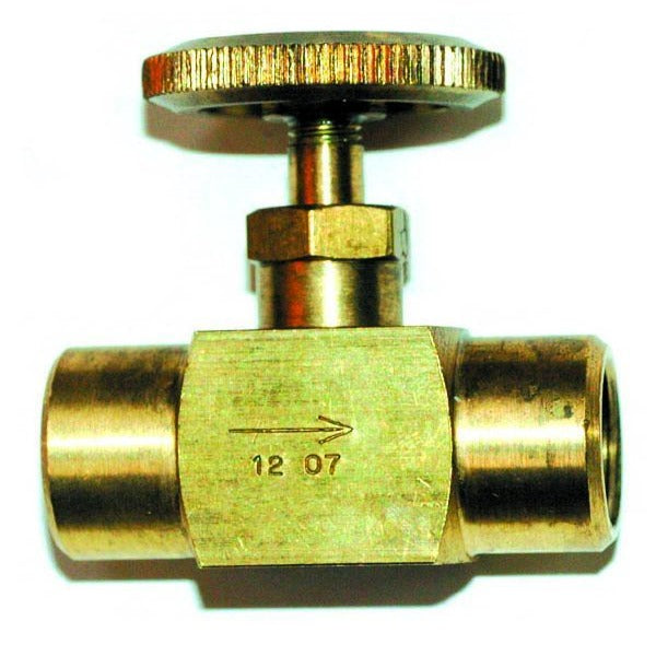 Brass female female needle valve