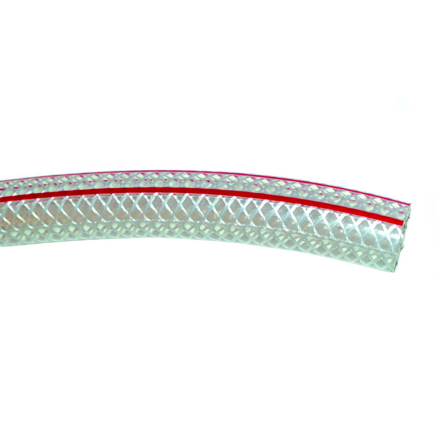 Crystal clear yarn reinforced non-toxic braided PVC hose
