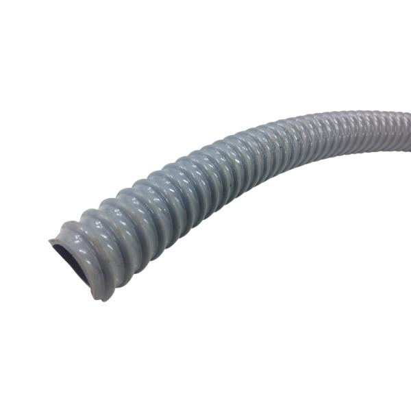 Grey PVC ducting with plastic helix